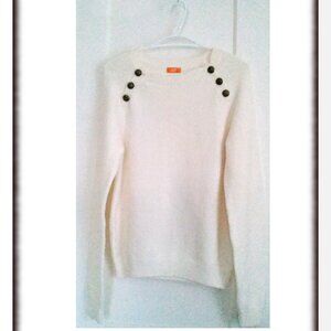 White Joe Fresh Sweater, Women's, Medium, Button Detailing